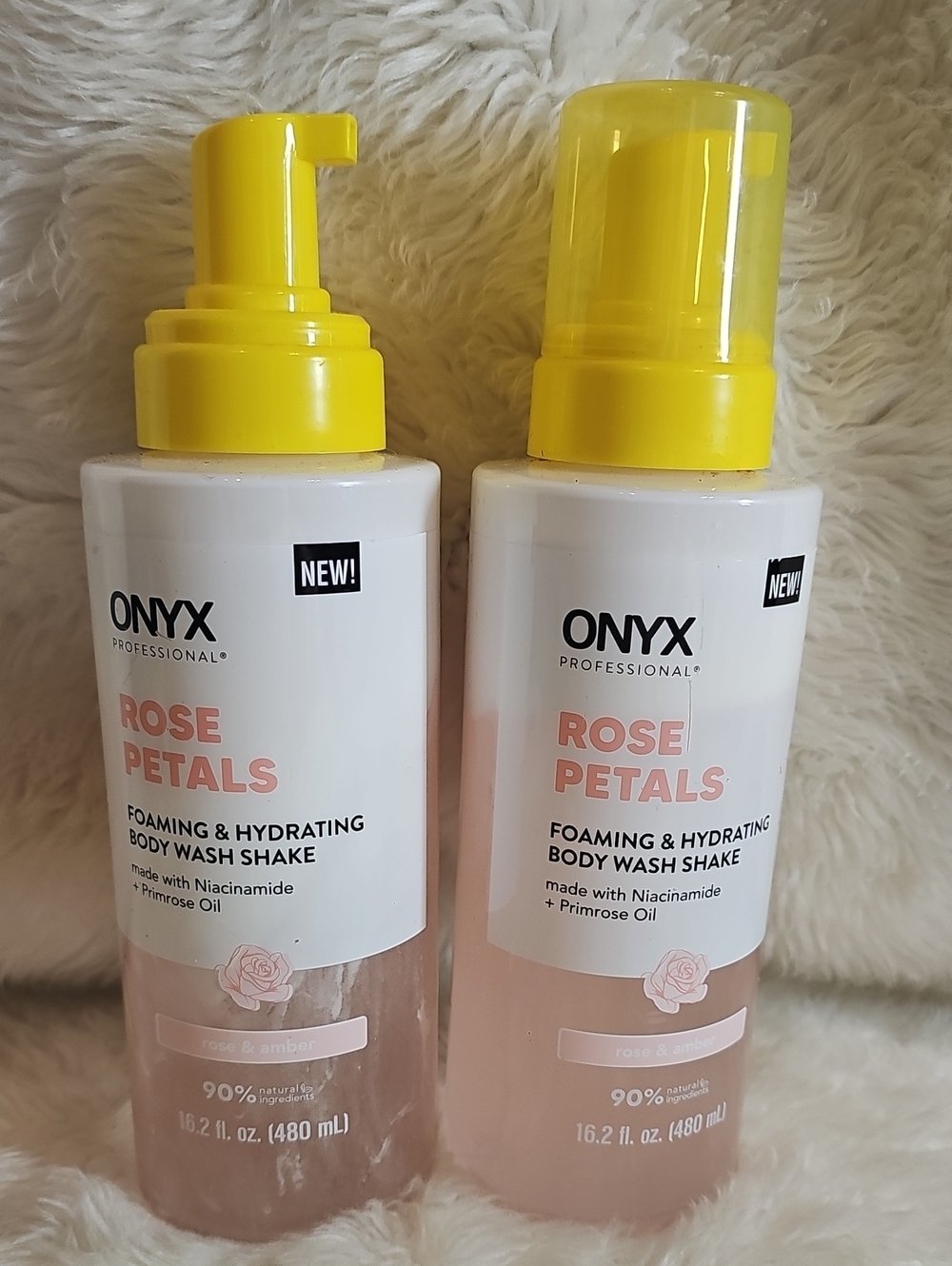 Onyx Professional Rose Petals Foaming Hydrating Body Wash Shake 16.2 oz 2-Pack
